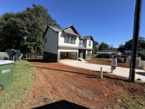 a driveway that was graded and leveled by One Stop Dumpsters and Demo in Charlotte North Carolina
