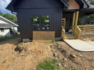 land being graded on a new home build